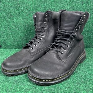 Dr. Martens Vincent Hook Men’s Combat Black Leather Boots Size US 11